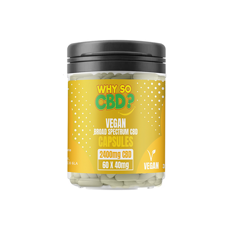 Why So CBD? 2400mg Broad Spectrum CBD Vegan Capsules - 60 Caps Default Title
