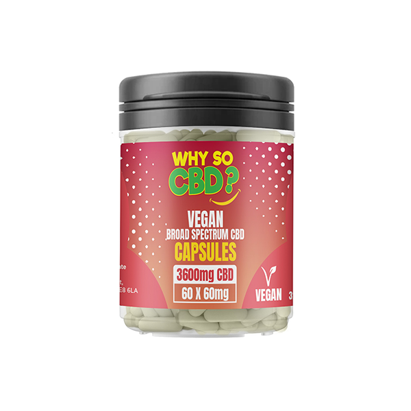 Why So CBD? 3600mg Broad Spectrum CBD Vegan Capsules - 60 Caps Default Title