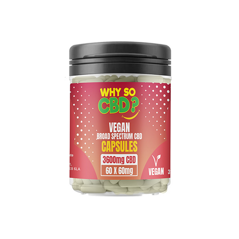 Why So CBD? 3600mg Broad Spectrum CBD Vegan Capsules - 60 Caps Default Title