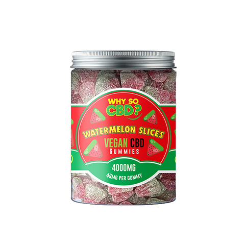 Why So CBD? 4000mg Broad Spectrum CBD Large Vegan Gummies - 11 Flavours Bubblegum Bottles