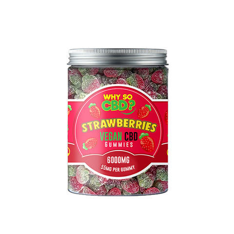 Why So CBD? 6000mg Broad Spectrum CBD Large Vegan Gummies - 11 Flavours Cola Bottles