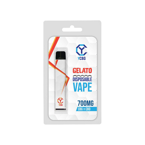 yCBG 700mg CBD + CBG Flowform Disposable Vape Pen (BUY 1 GET 1 FREE) Gelato
