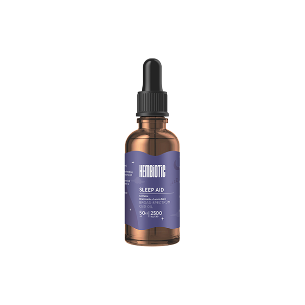 Hembiotic 2500mg Broad-Spectrum Bulk Functional CBD Oil - 50ml Stress Relief