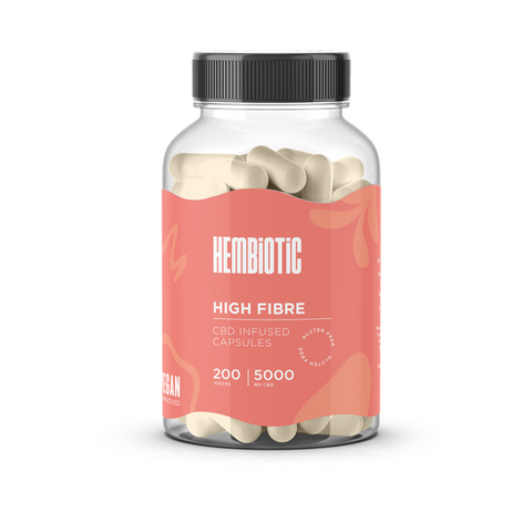 Hembiotic 5000mg Bulk Functional CBD Capsules - 200 Caps Superfood