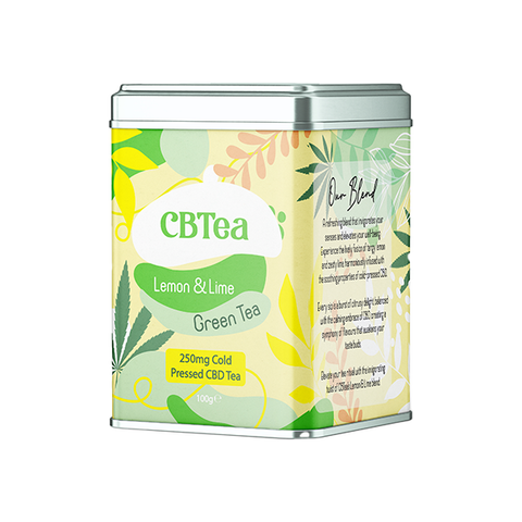 CBTea 250mg Cold Pressed Full Spectrum CBD Lemon & Lime Green Tea - 100g Default Title