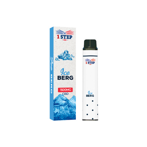 1 Step CBD 1500mg Broad Spectrum Disposable Vape - 8ml Vanilla Custard