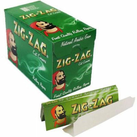 100 Zig-Zag Green Regular Size Rolling Papers Default Title