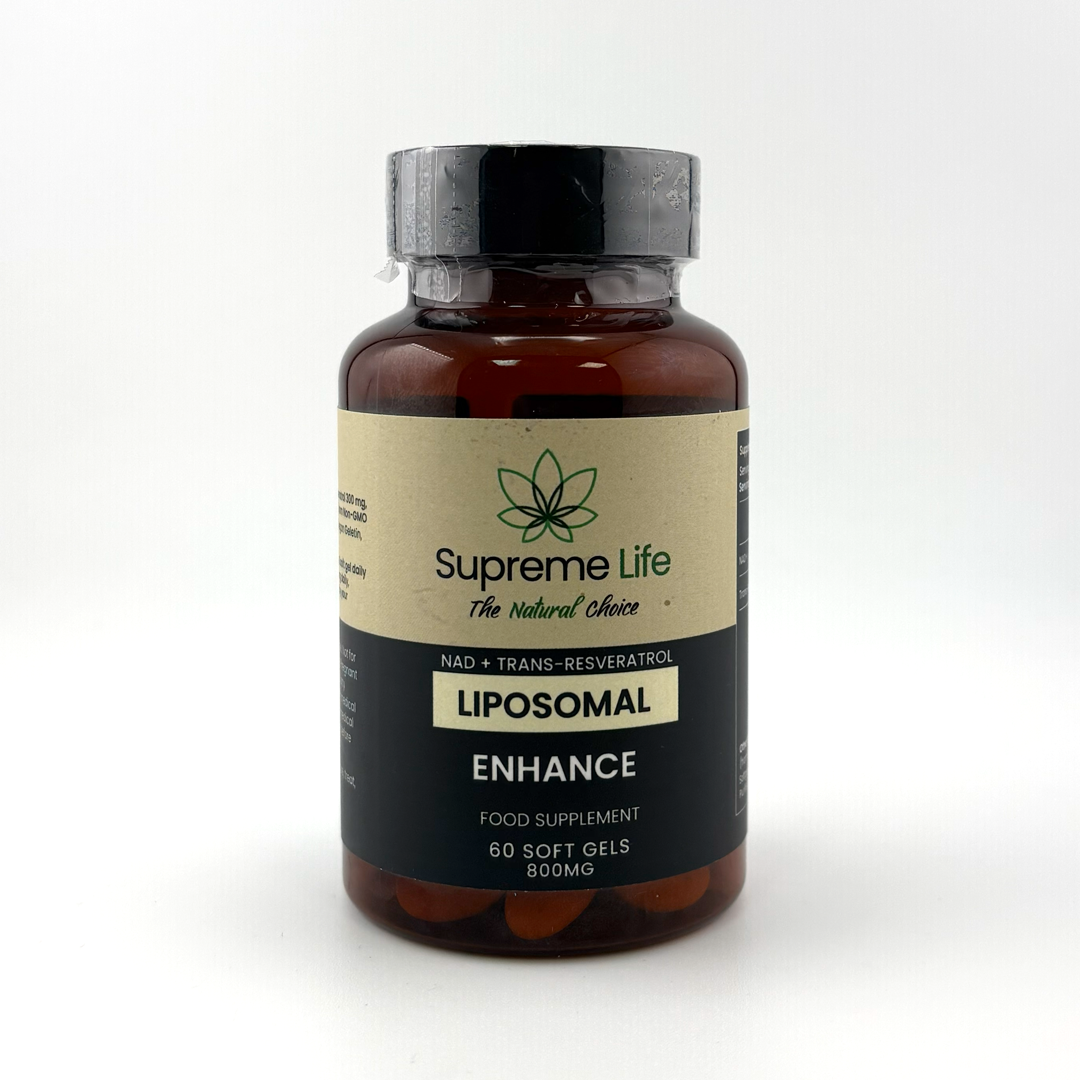 Supreme Life liposomal supplement bottle on a white background