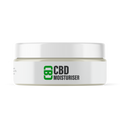 Jar of CBD moisturizer on a white background