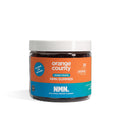 Jar of Orange County NMN Gummies with an orange and blue label on a white background