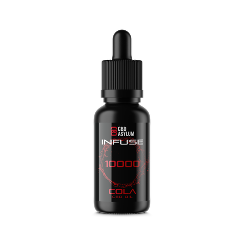 CBD Asylum Infuse bottle with dropper on a white background