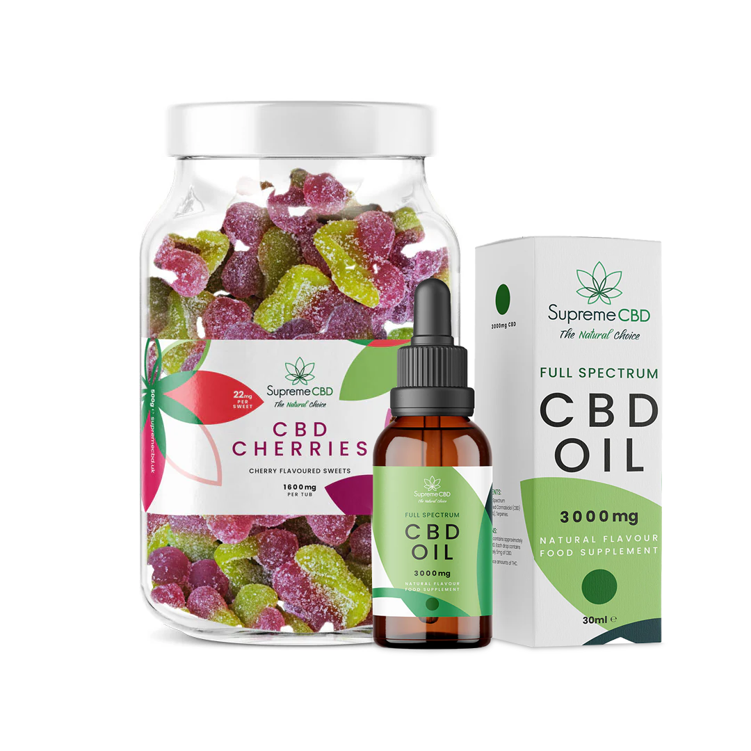The Perfect Starter Bundle 3000mg CBD Oil + FREE 1600mg CBD Gummies | Broad Spectrum CBD UK