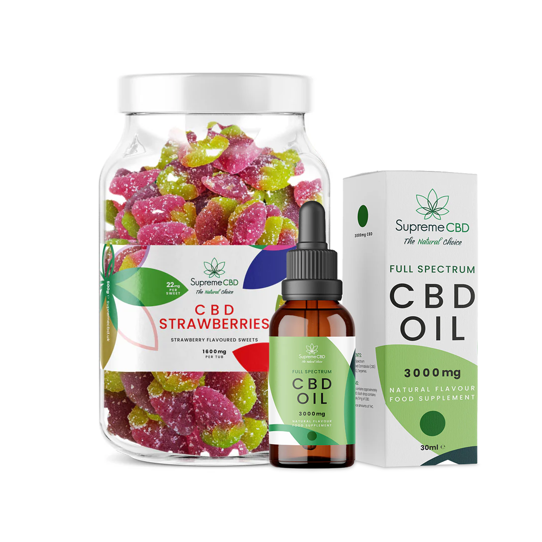 The Perfect Starter Bundle 3000mg CBD Oil + FREE 1600mg CBD Gummies | Broad Spectrum CBD UK