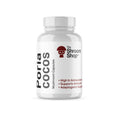 Bottle of Poria Cocos capsules from The Shroom Shop on a white background