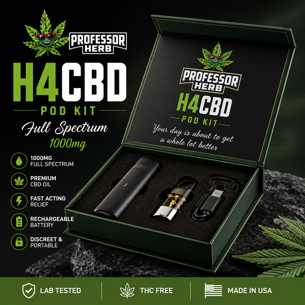Professor Herb H4CBD Full Spectrum Pod Kit | 1000mg | 1ml Pre-Filled Vape Pod