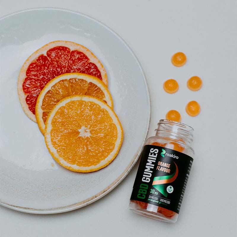 Reakiro CBD Vegan Gummies | Orange Flavour | 300mg CBD | 30 Gummies