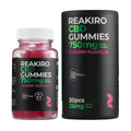 REAKIRO CBD Gummies 750mg Cherry Flavour packaging on a white background
