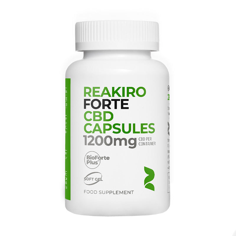Reakiro Forte CBD Soft Gel Capsules | 1200mg CBD | 60 Capsules