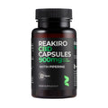 Bottle of Reakiro CBD capsules 900mg with Piperine on a white background