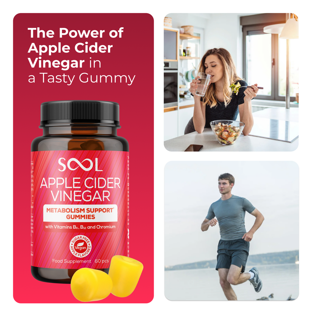 Reakiro Apple Cider Vinegar Gummies | 60 Gummies | With Probiotics, B Vitamins & Chromium