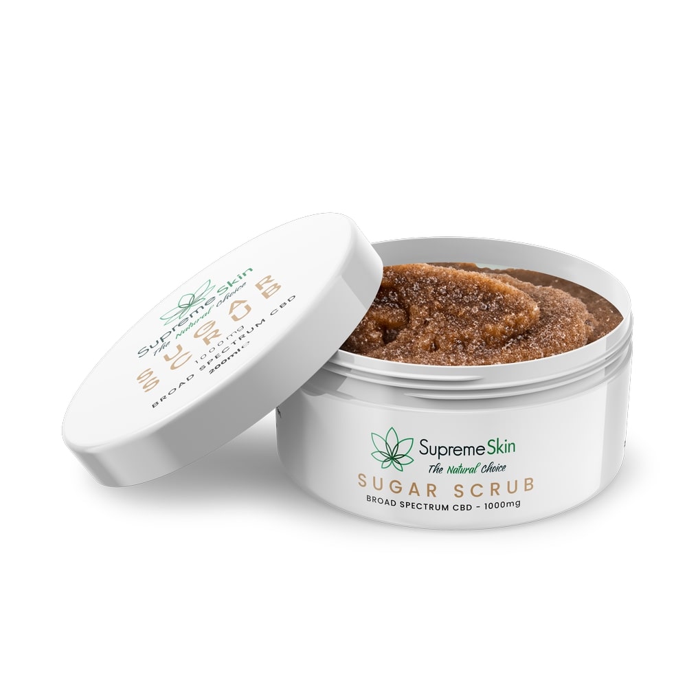 Supreme CBD Sugar Scrub Exfoliant 200ml | CBD Body Scrub UK