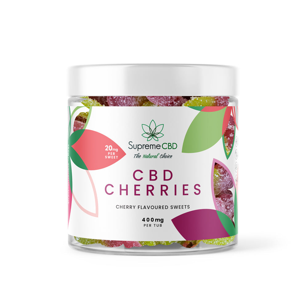 Supreme CBD Gummy Cherries 400mg | 20mg Broad Spectrum CBD Gummies