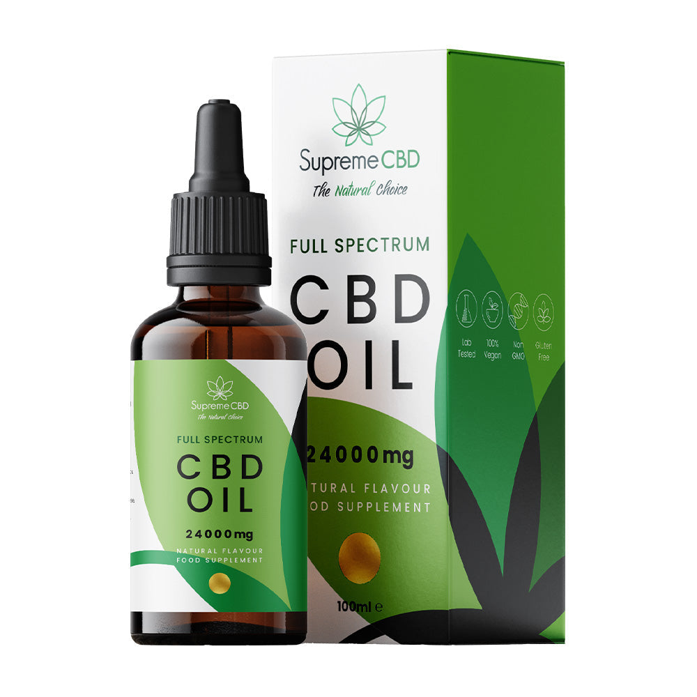 Supreme CBD Oil 100ml 24000mg | Ultra High Strength Full Spectrum CBD UK
