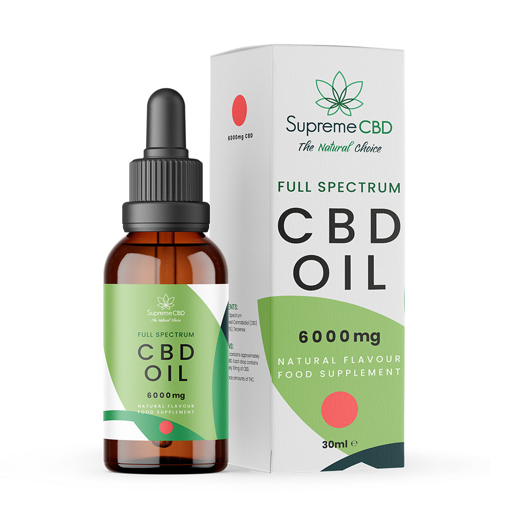 Supreme CBD Oil 30ml 6000mg | High Strength Full Spectrum CBD Oil UK | Exclusive Offer