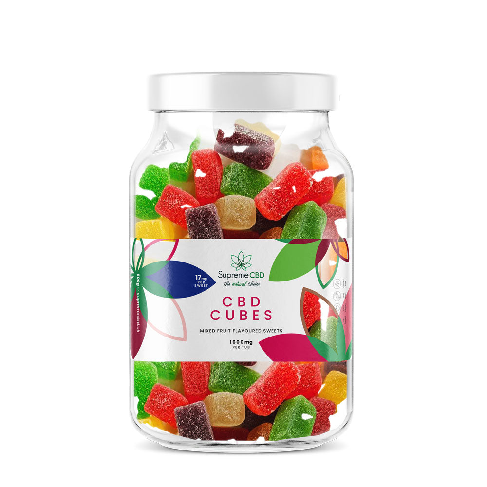 Supreme CBD Fruit Cubes 1600mg | 17mg Broad Spectrum CBD Gummies