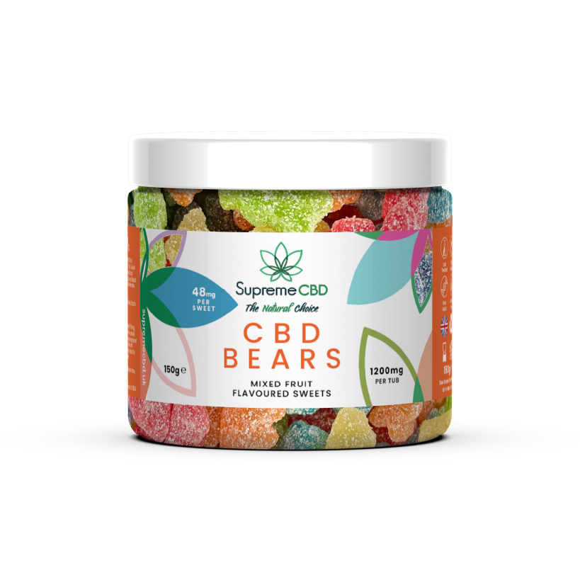 Supreme CBD Gummy Bears 1200mg | 48mg Broad Spectrum CBD Gummies UK