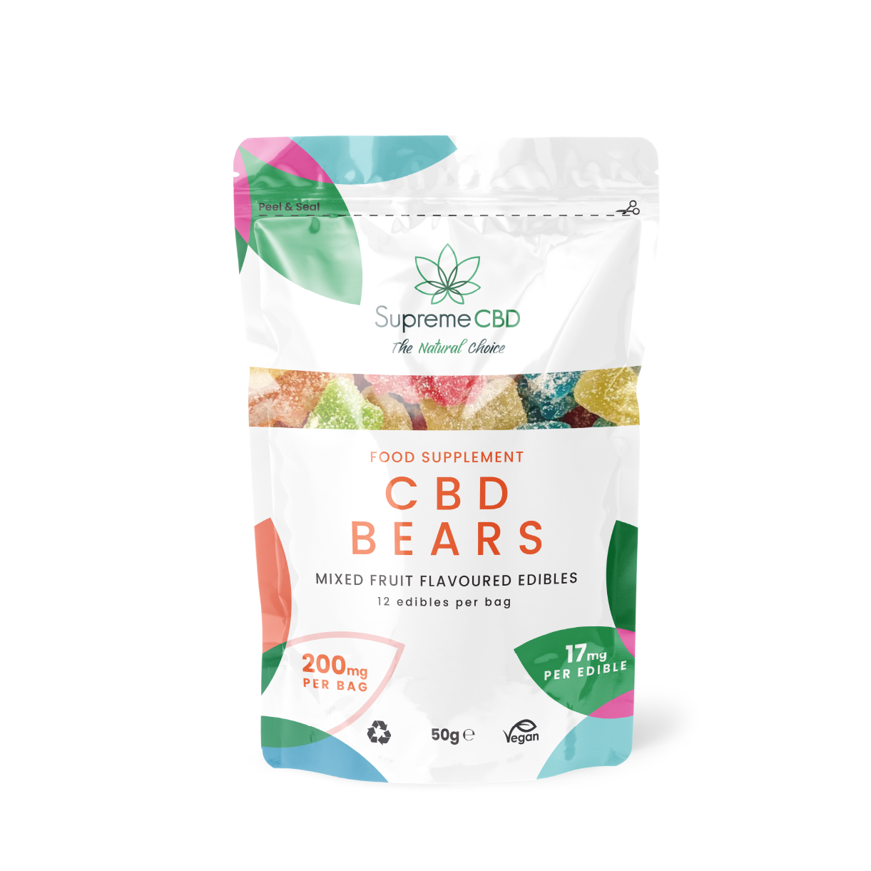 Supreme CBD CBD Bears packaging on a white background