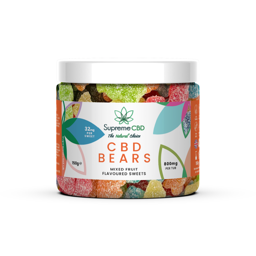 Supreme CBD Gummy Bears 800mg | 32mg Broad Spectrum CBD Gummies